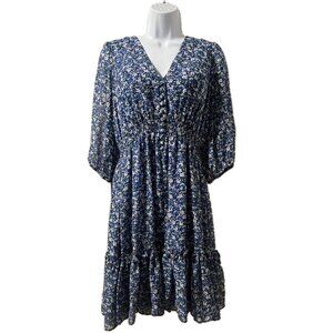 Just Taylor Floral Print Chiffon Dress, Size 10